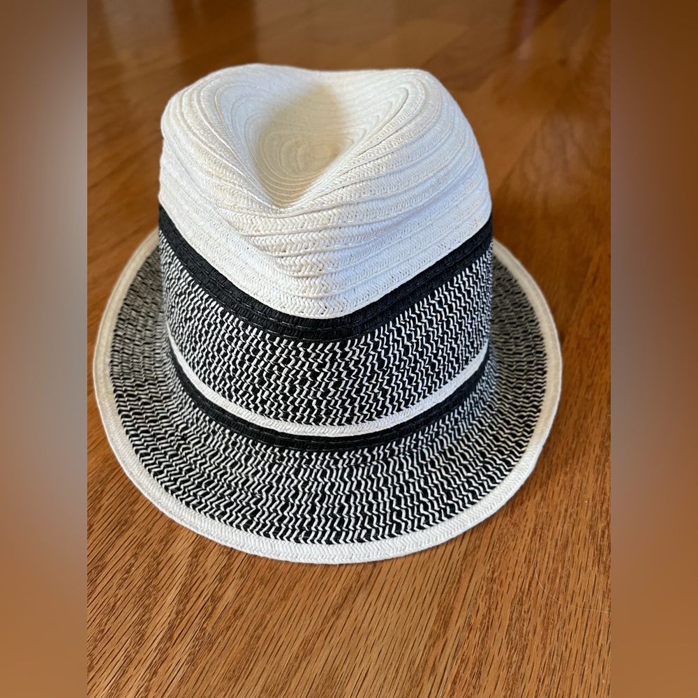 Charming Charlie-Black and White Fedora Hat.